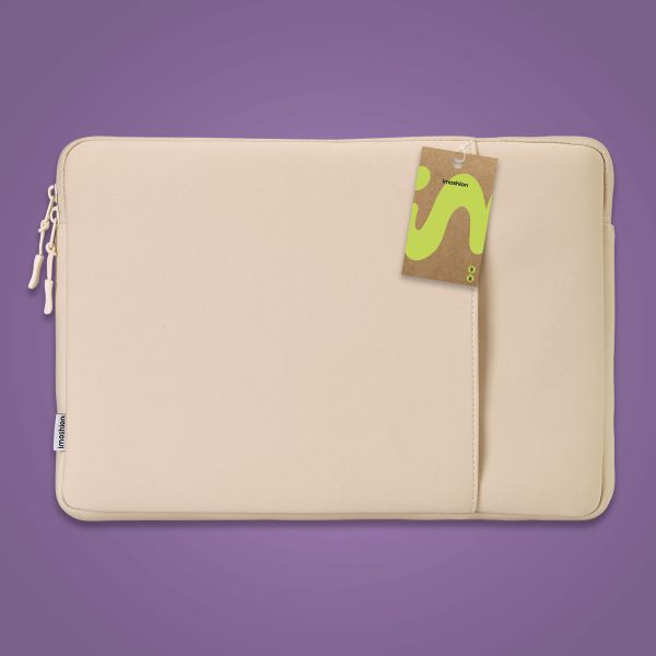 imoshion Laptop sleeve with storage pocket 13 inch - Sandstone
