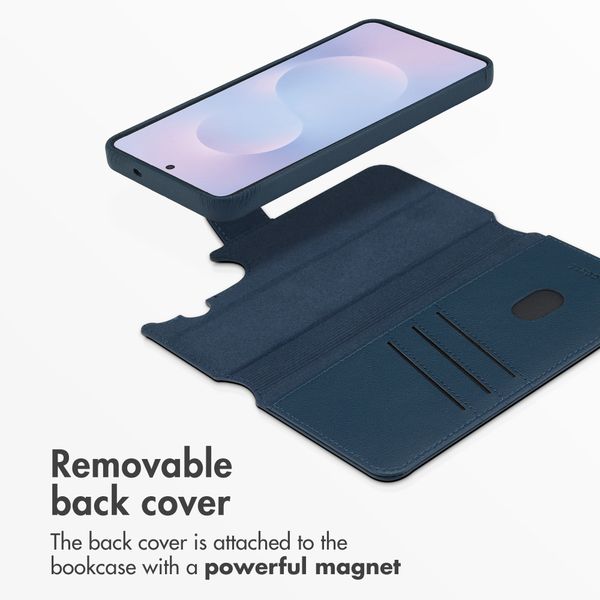 Accezz 2-in-1 Leather Bookcase with MagSafe Samsung Galaxy S26 Plus - Nightfall Blue