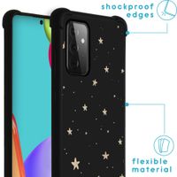 imoshion Design hoesje met koord Samsung Galaxy A52(s) (5G/4G) - Sterren - Zwart / Goud