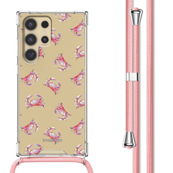 imoshion Design hoesje met koord Samsung Galaxy S24 Ultra - Crab Watercolor