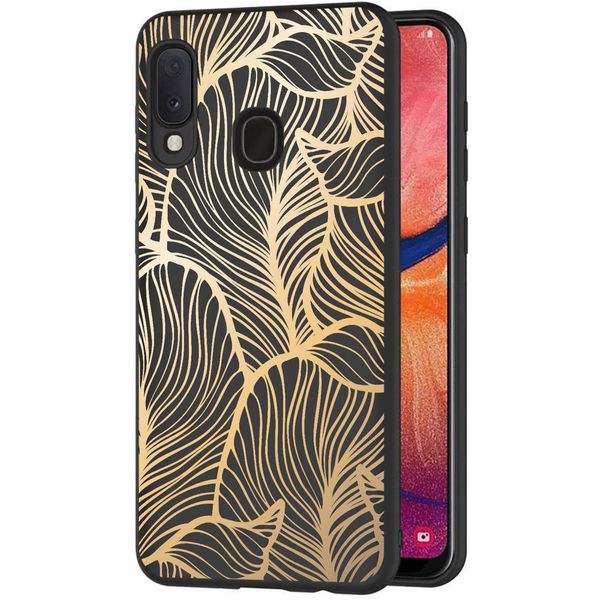 imoshion Design hoesje Samsung Galaxy A20e - Bladeren / Zwart