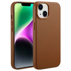 Accezz MagSafe Leather Backcover Apple iPhone 14 - Sienna Brown