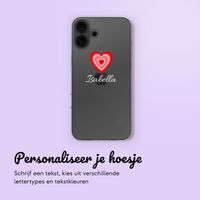 Hoesje met eigen foto en/of tekst Apple iPhone 16 - Hartje