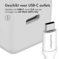 imoshion Magnetische braided kabel - USB-C naar USB-C - 1 meter - Wit