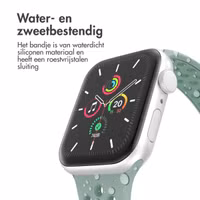 imoshion Sport⁺ bandje Apple Watch Series 1 t/m 9 / SE (38/40/41 mm) | Series 10 / 11 (42 mm) - Maat M/L - Sage