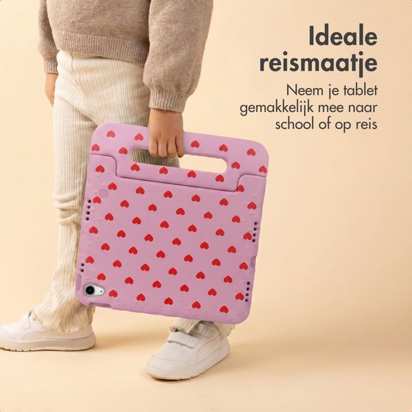 imoshion Kidsproof Design Backcover met handvat Samsung Galaxy Tab A11 Plus / A9 Plus - Hartjes
