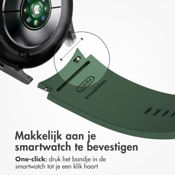 imoshion Siliconen bandje Samsung Galaxy Watch 4 / 5 / 6 / 7 (20 mm) - Donkergroen