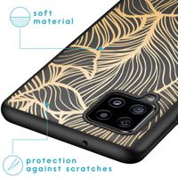 imoshion Design hoesje Samsung Galaxy A42 - Bladeren / Zwart