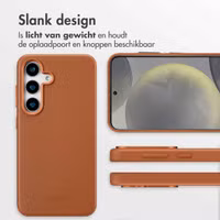 Accezz MagSafe Leather Backcover Samsung Galaxy S25 - Sienna Brown