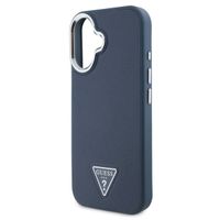 Guess Grained Triangle Case MagSafe iPhone 16 - Blue