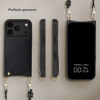 Selencia Nova Telefoonhoes met Koord en Pashouder Apple iPhone 18 Pro / 17 Pro - Zwart
