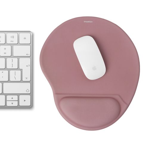 imoshion Ergonomische muismat - Muismat met polssteun - 30 x 25 cm - Oud Roze