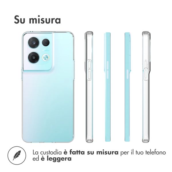 Accezz Clear Backcover Oppo Reno 8 Pro 5G - Transparant