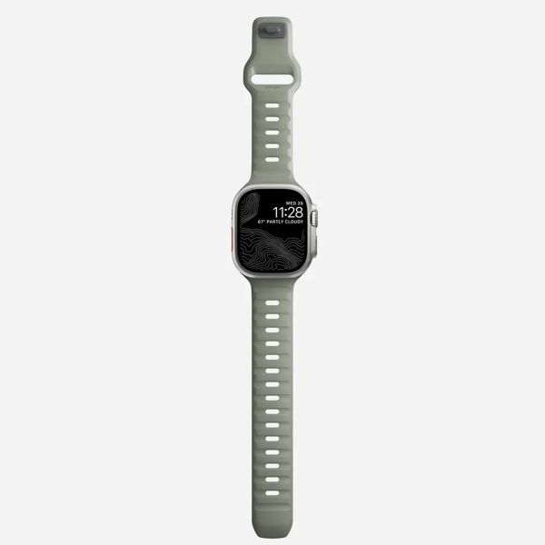 Nomad Sport band FKM Apple Watch Series 1 t/m 9 / SE (38/40/41 mm) | Series 10 / 11 (42 mm) - Coastal Rock