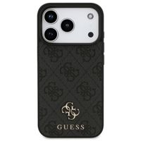 Guess 4G Metal Logo Backcover MagSafe Apple iPhone 17 Pro - Zwart