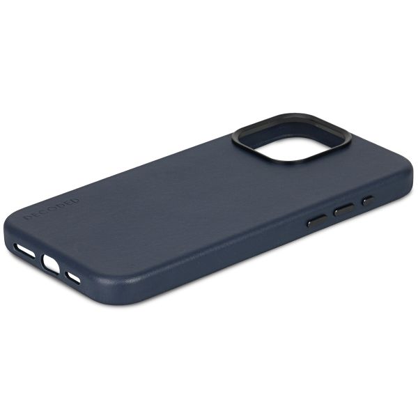 Decoded Leather Backcover MagSafe iPhone 15 Pro Max - Navy