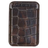 Selencia Croco Card Holder with MagSafe - Choco Brown