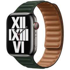 Apple Leather Link Apple Watch Series 1 t/m 11 / SE / Ultra (44/45/46/49 mm) - Maat S/M - Sequoia Green
