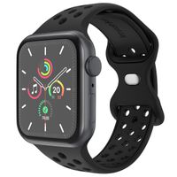 imoshion Sport⁺ bandje Apple Watch Series 1 t/m 9 / SE (38/40/41 mm) | Series 10 (42 mm) - Maat S/M - Zwart