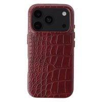 Selencia Croco Backcover met MagSafe Apple iPhone 18 Pro / 17 Pro - Burgundy