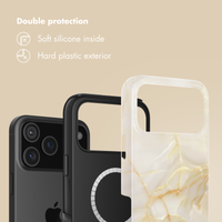 Selencia Vivid Back Cover with MagSafe Apple iPhone 17 Pro - Golden Beige Marble