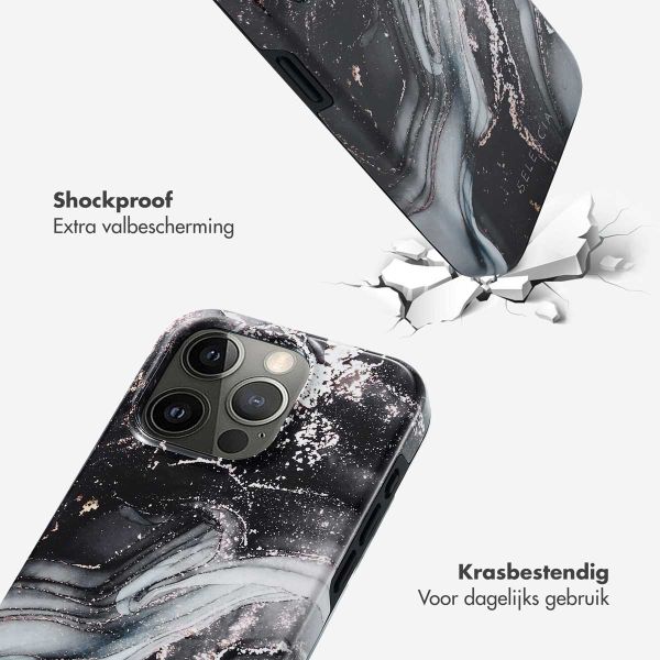Selencia Vivid Backcover Apple iPhone 15 Pro - Chic Marble Black