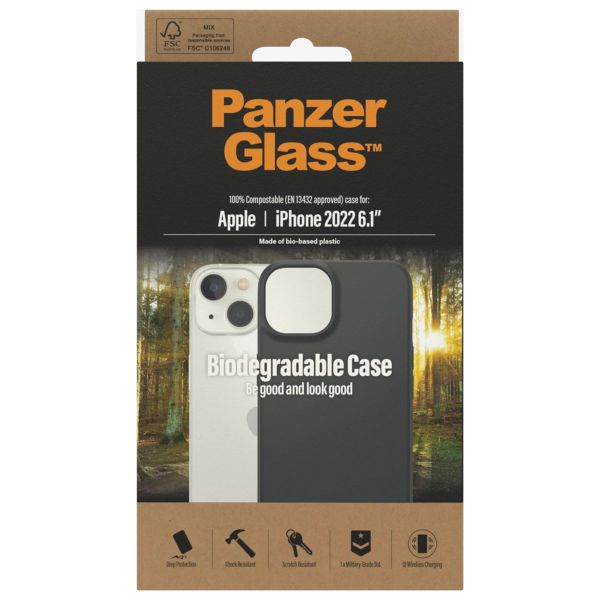 PanzerGlass Biodegradable Backcover Apple iPhone 14 - Zwart