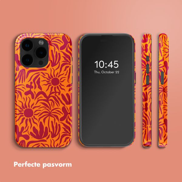 Selencia Vivid Backcover met MagSafe Apple iPhone 15 Pro - Tropical Vibes Apricot