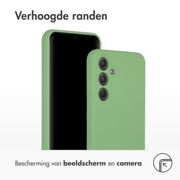 Accezz Liquid Silicone Backcover Samsung Galaxy A55 - Groen