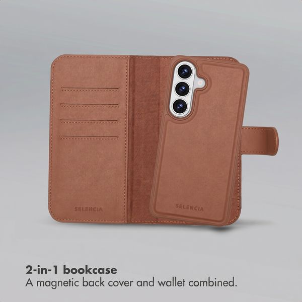Selencia Olyn Detachable Bookcase with MagSafe Samsung Galaxy S26 - Brown