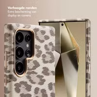 Selencia Sabi Backcover Panterprint met MagSafe Samsung Galaxy S24 Ultra - Soft Ivory