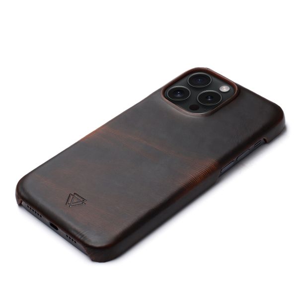 Wachikopa Full Wrap Backcover iPhone 15 Pro - Dark Brown