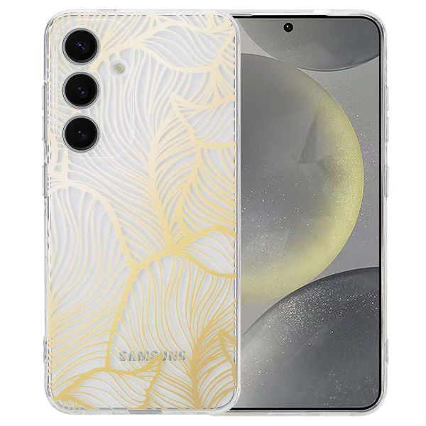 imoshion Design hoesje Samsung Galaxy S25 - Golden Leaves