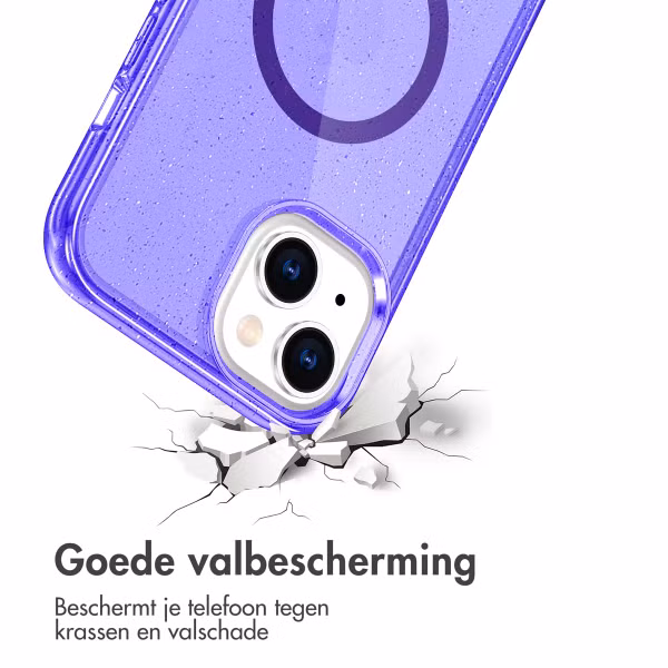 imoshion Sparkle Backcover met MagSafe Apple iPhone 14 - Glitter Paars