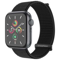 imoshion Nylon bandje Apple Watch Series 1 t/m 9 / SE (38/40/41 mm) | Series 10 / 11 (42 mm) - Zwart