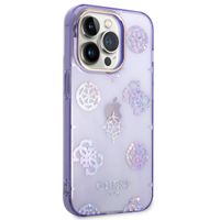 Guess Peony Glitter Backcover Apple iPhone 14 Pro - Lila
