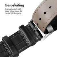 imoshion Lederen krokodil bandje Apple Watch Series 1 t/m 9 / SE (38/40/41 mm) | Series 10 (42 mm) - Zwart