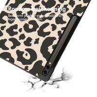 imoshion Design Trifold Bookcase Samsung Galaxy Tab S10 Ultra / Tab S9 Ultra - Leopard