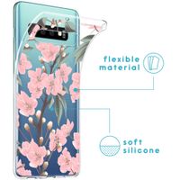 imoshion Design hoesje Samsung Galaxy S10 - Bloem - Roze / Groen