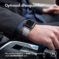 imoshion Magnetisch lederen bandje Apple Watch Series 1 - 11 / SE / Ultra (44/45/46/49 mm) - Wit