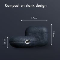 Accezz Echt Leren Case AirPods 3 - Donkerblauw