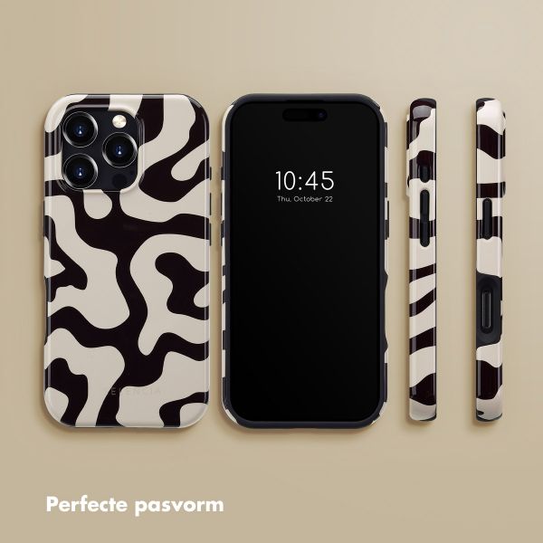 Selencia Vivid Backcover met MagSafe Apple iPhone 16 Pro - Art Wave Black