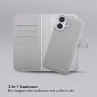 Selencia Olyn Uitneembare Bookcase met MagSafe Apple iPhone 16 - Grijs