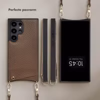 Selencia Nova Telefoonhoes met Koord en Pashouder Samsung Galaxy S24 Ultra - Mocha Brown