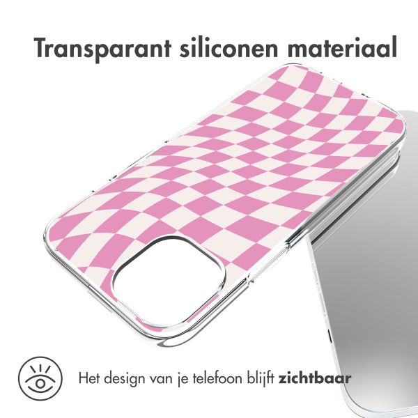 imoshion Design hoesje iPhone 14 - Retro Pink Check