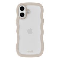 Holdit Wavy Case Apple iPhone 17 - Transparent / Light Beige
