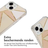 imoshion Design hoesje met koord Apple iPhone 15 - Beige Graphic