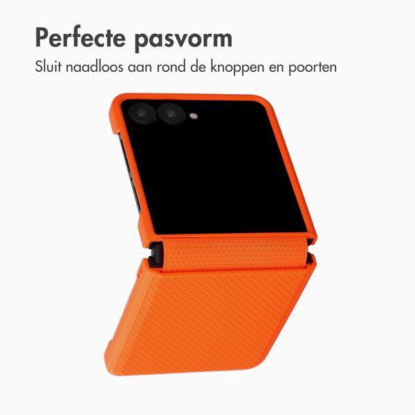 Accezz Grid Backcover Samsung Galaxy Z Flip 8 - Oranje
