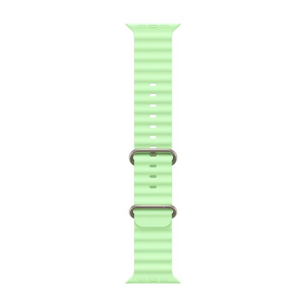 Apple Ocean Band Apple Watch Series 1 t/m 11 / SE / Ultra (44/45/46/49 mm) - Neon / Green Natural Titanium