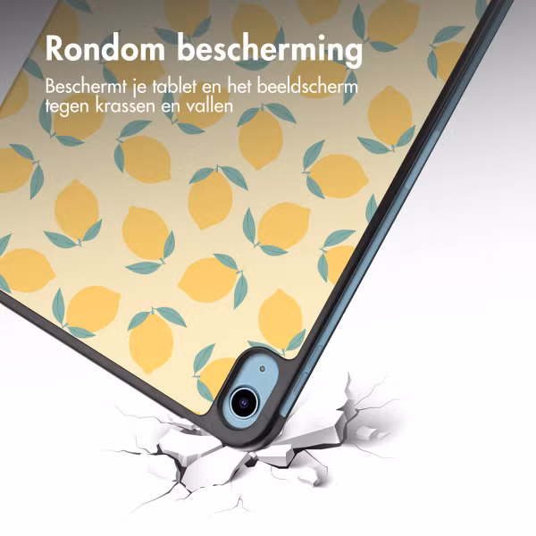 imoshion Design Trifold Bookcase Apple iPad 11 (2025) 11 inch A16 / iPad 10 (2022) 10.9 inch - Citrus Dream